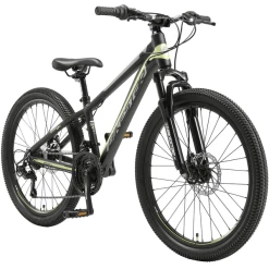 Bikestar Kinderrad 24 Zoll Alu MTB Sport Schwarz, Grün