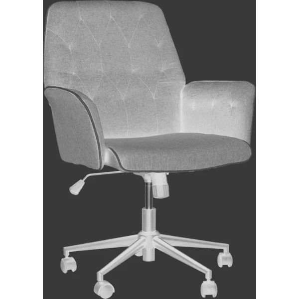 HOMCOM Bürostuhl Mit Wippfunktion, Aus Webstoff Und Polyester, Gemütlich Dunkelgrau