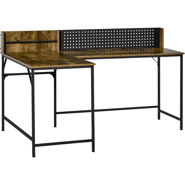 HOMCOM Computertisch Mit Pinnwand Und Verstellbaren Füßen Bunt