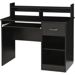 HOMCOM Computertisch Mit Schublade Schwarz