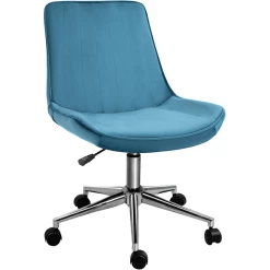 HOMCOM Drehstuhl Im Retro-Stil Blau