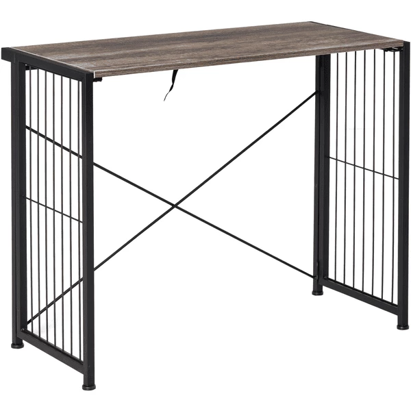 HOMCOM Schreibtisch Im Industriedesign Rustikales Braun, Schwarz