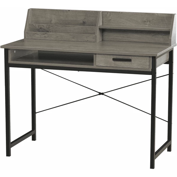 HOMCOM Schreibtisch Im Industriestil Grau, Schwarz