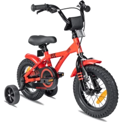 PROMETHEUS BICYCLES® RED HAWK Kinderfahrrad 12" In Rot Und Schwarz Ab 3 Jahre Mit Stützräder