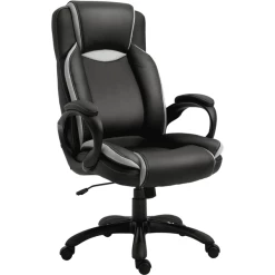 Vinsetto Bürostuhl Ergonomisch Schwarz, Weiß