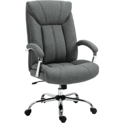 Vinsetto Bürostuhl Ergonomisches Design, Atmungsaktiver Polyester-Bezug Grau