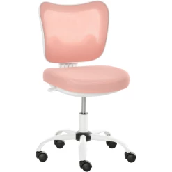 Vinsetto Bürostuhl Ergonomisches Liniendesign, ABS-Kunststoffgehäuse Pink