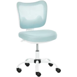 Vinsetto Bürostuhl Ergonomisches Liniendesign, ABS-Kunststoffgehäuse Weiß, Hellblau