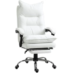 Vinsetto Bürostuhl Höhenverstellbar Weiß