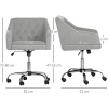 Vinsetto Bürostuhl Mit Armlehne Hellgrau