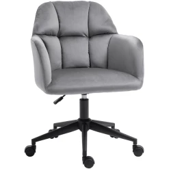 Vinsetto Bürostuhl Mit Rollen Dunkelgrau