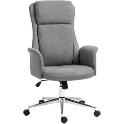 Vinsetto Bürostuhl Mit Wippfunktion Grau