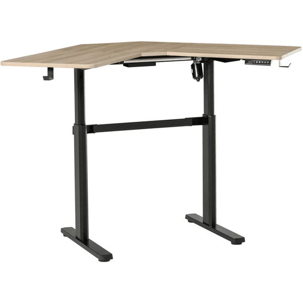 Vinsetto Schreibtisch Höhenverstellbar Schwarz, Natur